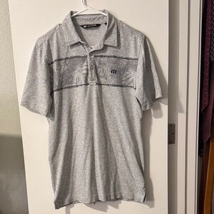 Travis Mathew Light Gray Polo Shirt